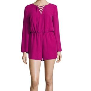 Decree Laceup Bellsleeve Romper Juniors